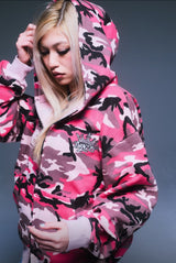 King Logo Thermal Zip Hoodie