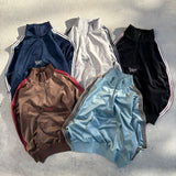 velours track half zip jacket