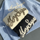 자카드 로고 니트