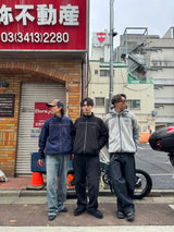 bicolor full zip fleece jacket