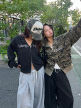 SC logo thermal zip hoodie