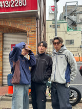 bicolor full zip fleece jacket