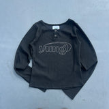 yung logo rhinestone fit ls tee