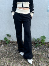 Rib Sweat Tuck Pants