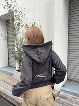 90 Logo Stripe 拉鍊連帽衫