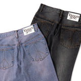 blast damage flare denim