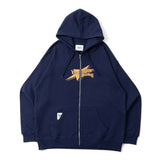 星號溫暖的拉鍊連帽衫