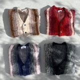MULCH STRIPE MOHAIR CARDIGAN