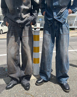 vintage double knee wash denim