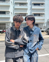 vintage patch denim jacket-2