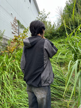 切換尼龍半拉鍊連帽衫