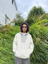 切換尼龍半拉鍊連帽衫