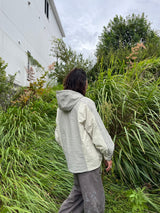 切換尼龍半拉鍊連帽衫