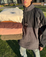 switching fleece half zip