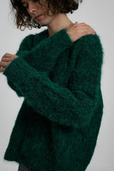 大卷馬海毛開衫