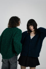 大卷馬海毛開衫