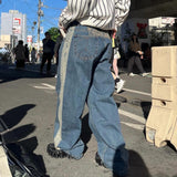 側線突破直牛仔布