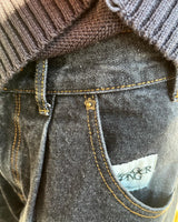 側線突破直牛仔布