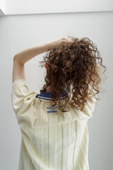 umbro×common gull products.でこぼこのニットポロシャツ