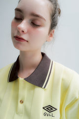 umbro×common gull products.でこぼこのニットポロシャツ