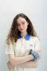 umbro×common gull products.でこぼこのニットポロシャツ