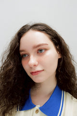 umbro×common gull products.でこぼこのニットポロシャツ