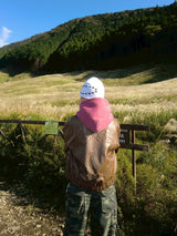 Fake leather flight jacket