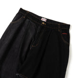 patchwork denim pants