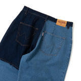 patchwork denim pants