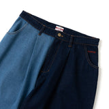 patchwork denim pants