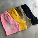 Double Knee Wide Baggy Half Pants