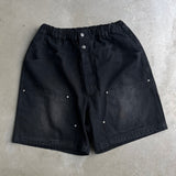 Double Knee Wide Baggy Half Pants