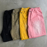 Double Knee Wide Baggy Half Pants