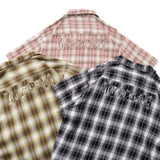 ombre檢查襯衫半袖