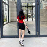 high waist short pants