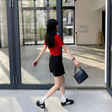 high waist short pants