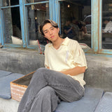 damege knit polo shirts