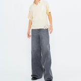 damege knit polo shirts