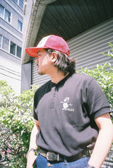 Honeycomb Henley Neck T