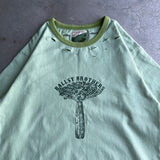 Distressed wash ringer T-shirt