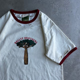 Distressed wash ringer T-shirt