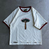 Distressed wash ringer T-shirt