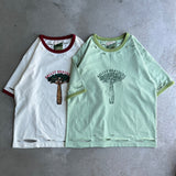 Distressed wash ringer T-shirt