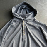 jersey loose henley hoodie
