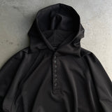 jersey loose henley hoodie