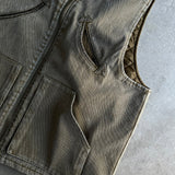 Vintage processed western duck vest