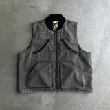 Vintage processed western duck vest