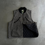 Vintage processed western duck vest