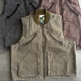 Vintage processed western duck vest