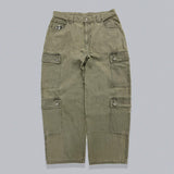 Double Denim Cargo Pants